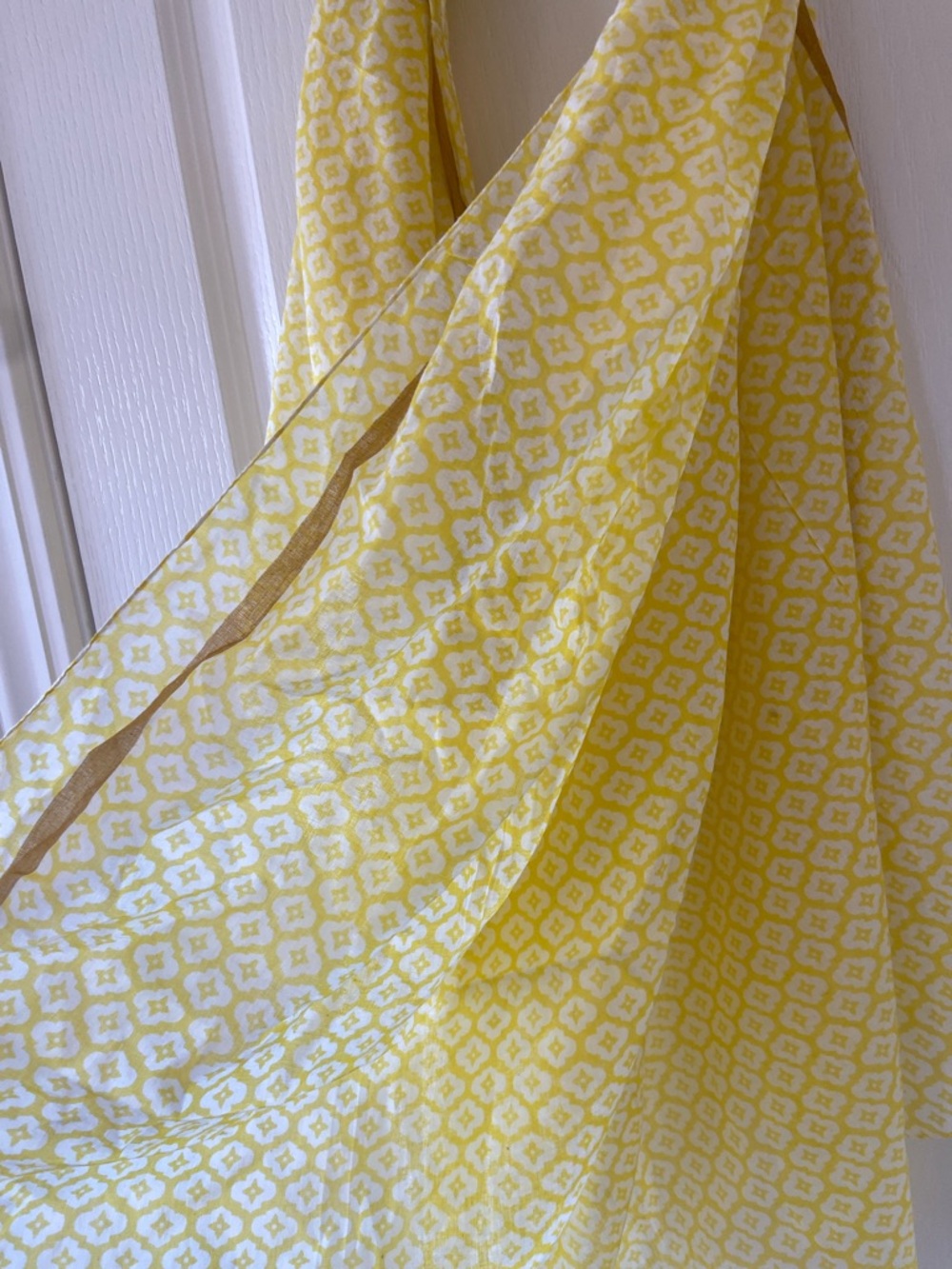 Yellow Patterned Scarf - Picture 2 of 4